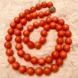 kate spade ♠️ beaded necklace crystal pave clasp